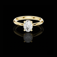 Oval Cut Lab Grown Diamond Solitaire Rings