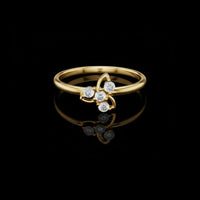 0.06 TCW Sparkle Moissanite Round Cut Diamond Ring For Sunshine