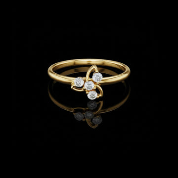 0.06 TCW Sparkle Moissanite Round Cut Diamond Ring For Sunshine