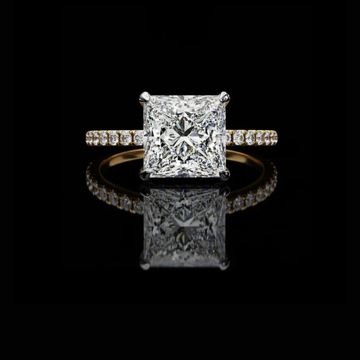 2.28 CT Modern Princess Cut Lab Grown Diamond Ring for Wedding or Anniversary Gift