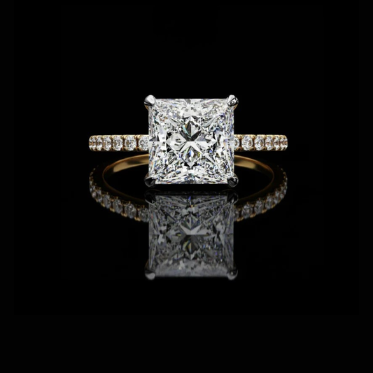 2.28 CT Modern Princess Cut Lab Grown Diamond Ring for Wedding or Anniversary Gift