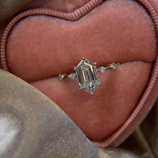 Antique Cut Lab Grown Diamond Delicate Wear Ring