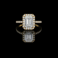 1.66 CT Affordable Emerald Cut Moissanite Diamond Solitaire Ring for Vintage Elegance