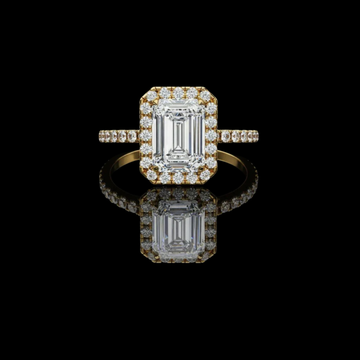 1.66 CT Affordable Emerald Cut Moissanite Diamond Solitaire Ring for Vintage Elegance