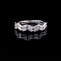 Baguette Cut Zig Zag Chevron Lab Grown Diamond Wedding Band Ring