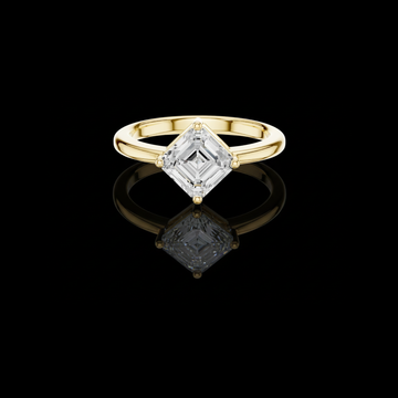 1.44 TCW Elegant Solitaire Ring Featuring a Emerald Square Lab Grown Diamond in a Four Prong Setting