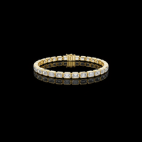 Emerald Cut Lab Grown Diamond Octagonal Link Tennis Bracelet