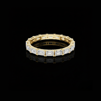 Emerald Cut Lab Grown Diamond Full Eternity Band