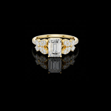 1.00 CT Charming Moissanite Emerald Cut Ring For Anniversary Ceremony