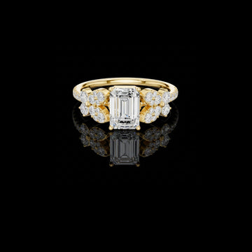 Charming Moissanite Emerald Cut Ring For Everyday Wear