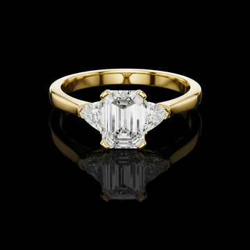 1.00 CT Iconic Moissanite Emerald Cut Diamond Ring For Happy Time