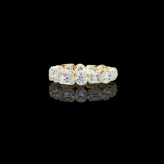 Round & Emerald Cut Lab Grown Diamond Eternity Band