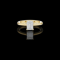 Emerald Cut Lab Grown Diamond Solitaire Rings