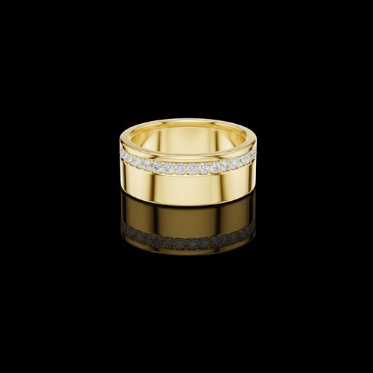 0.27 TCW Eternal Brilliance Exquisite Lab Grown Diamond Studded Band for Timeless Luxury