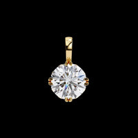 Horizontal Oblong Silhouette Statement Charm Featuring Brilliant Cut Moissanite