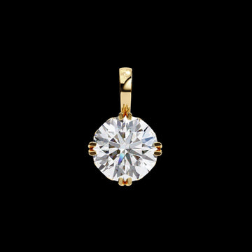 Horizontal Oblong Silhouette Statement Charm Featuring Brilliant Cut Moissanite