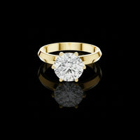 Round Cut Lab Grown Diamond Solitaire Engagement Ring
