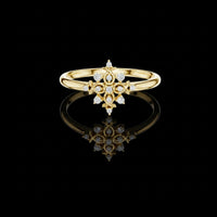 Round Moissanite Diamond Cluster Statement Ring