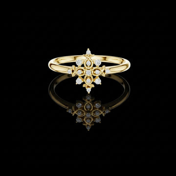 0.052 TCW Infinity Moissanite Round Cut Diamond Ring For Crown Ring