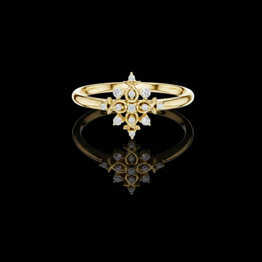0.052 TCW Infinity Moissanite Round Cut Diamond Ring For Crown Ring