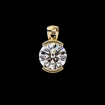 2.22 TCW Elegant & Timeless Bright Round Cut Lab Grown Diamond Pendant for Her