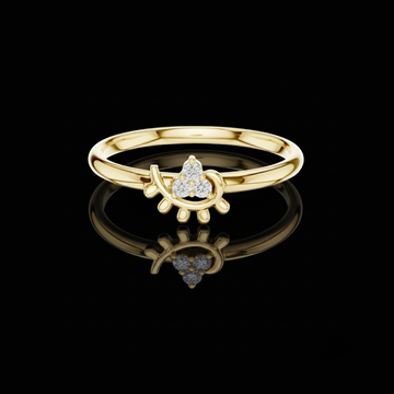 0.03 TCW Delicate Eyelash Ring with Cluster Moissanite Diamonds Minimalist Sparkle Band for Women