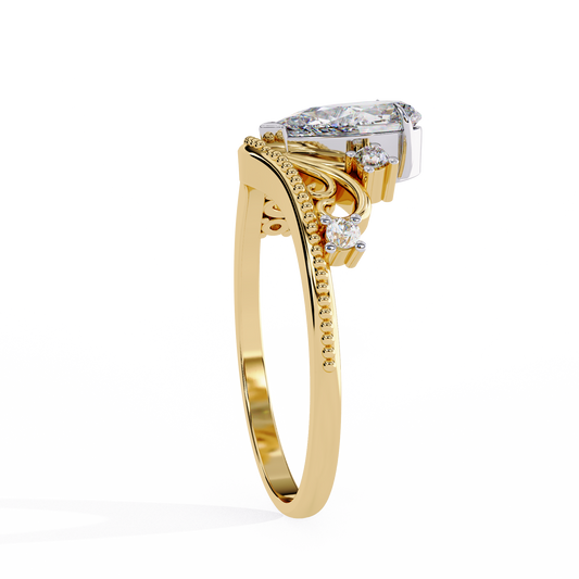 Vintage Pear Cut Moissanite Diamond Wedding Ring For Women