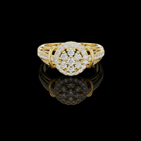 0.50 TCW Stunning Featuring a Brilliant Double Halo Lab Grown Diamond Cluster With a Multi Band