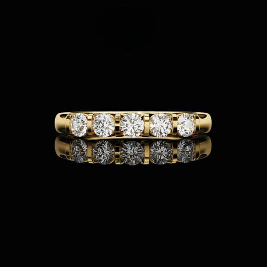Round Cut Lab Grown Diamond Anniversary Band Ring
