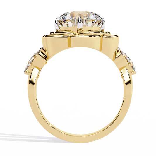 2.07 CT Haute Frost Collection Designer Round Cut Moissanite Diamond Band by Ivevar