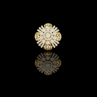 Floral Inspire Round Cut Lab Grown Diamond Cocktail Filigree Ring