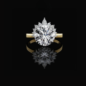 3.31 CT Designer Round Cut Lab Grown Diamond Glace The Ultimate Iced Out Luxury Ring For First Love