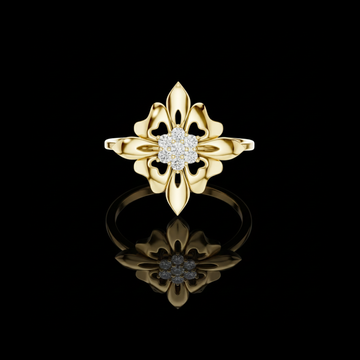 0.11 TCW Floral Bloom Lab Grown Diamond Ring Vintage Petal Design by Ivevar Luxury