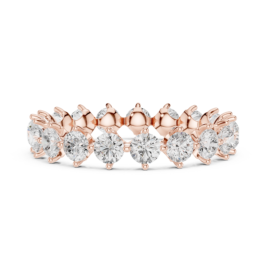 Round Brilliant Cut Lab Grown Diamond Full Eternity Band Rings
