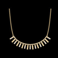 Geometric Moissanite Diamond Fringe Statement Necklace