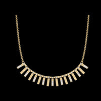 0.29 TCW Luminous Elegance Contemporary Lab Grown Diamond Necklace with Vertical Round Diamond Bar Design