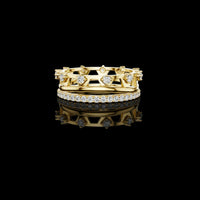 Round Cut Geometric Lab Grown Diamond Eternity Band