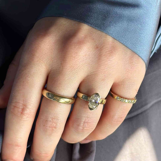 3.00 TCW Luxury Lab Grown Oval Cut Diamond Bold Ring Minimal Statement Design