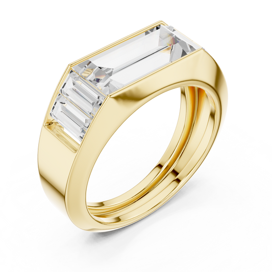 2.33 CT Architectural Baguette Lab Grown Diamond Statement Band with Precision-Set Geometry