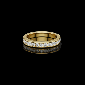 Round Cut Lab Grown Diamond Channel Set Eternity Band Ring