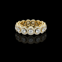 Round Lab Grown Diamond Halo Eternity Band For Women