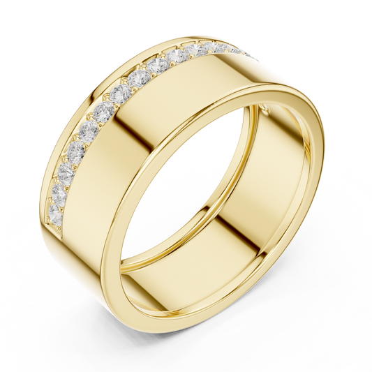 0.27 TCW Eternal Brilliance Exquisite Moissanite Diamond Studded Band for Timeless Luxury