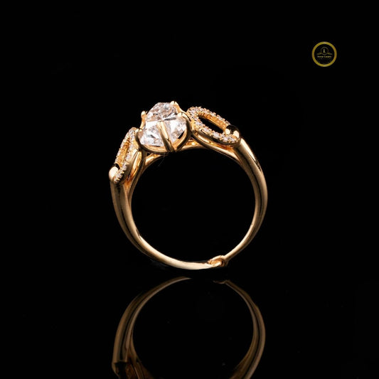 Antique Cut Swirl Lab Grown Wedding Ring For Women