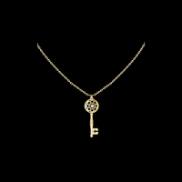 Open Lattice Pattern Statement Charm Featuring Round Moissanite