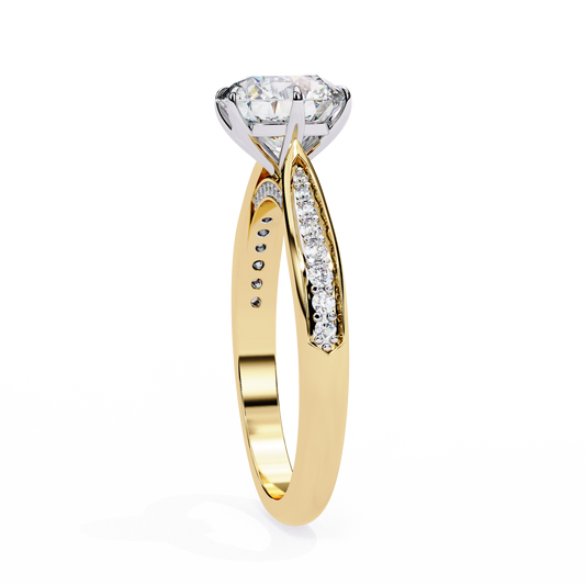 Brilliant Round Cut Moissanite Diamond Wedding Ring For Women