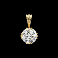 Circular Silhouette Everyday Charm Featuring Center Brilliant Cut Moissanite