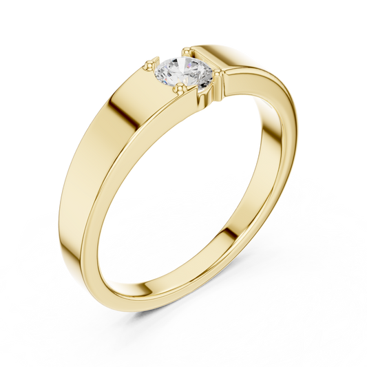 0.3 TCW Eternal Brilliance Solitaire Round Cut Lab Grown Diamond Ring with Classic Finish