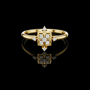 0.062 TCW Exquisite Featuring a Radiant Floral Cluster of Round Cut Lab Grown Diamonds