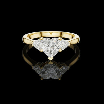 1.00 CT Romantic Moissanite Heart Cut Diamond Ring For Love Affair