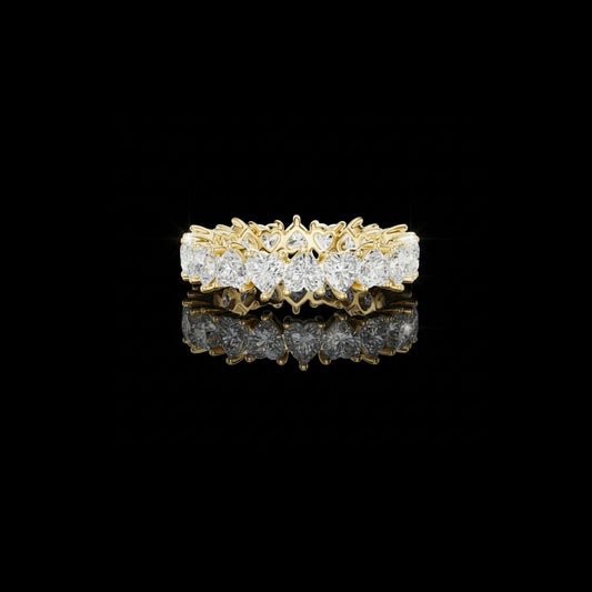 Heart Cut Lab Grown Diamond Full Eternity Band Ring